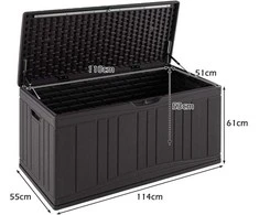 Promotions Lauko sandėliavimo dėžė 114x55x61 cm ruda HDPE