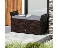 Promotions Lauko sandėliavimo suolas, 125x56x71 cm, ruda pilka