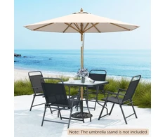 Promotions Lauko skėtis 270x270x254 cm Smėlio spalvos Bambukas
