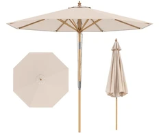 Promotions Lauko skėtis 270x270x254 cm Smėlio spalvos Bambukas