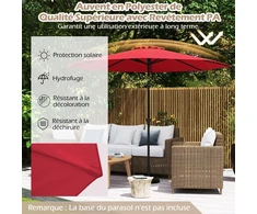 Promotions Lauko skėtis 290x253 cm Raudonas