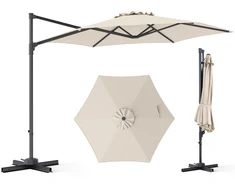Promotions Lauko skėtis 292x292x244 cm Smėlio spalvos