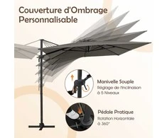 Promotions Lauko skėtis 294x294x255 cm Pilka