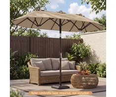 Promotions Lauko skėtis 305x161x219 cm Rudas Poliesterio audinys