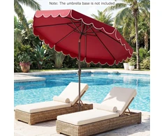 Promotions Lauko skėtis 305x244 cm raudonas poliesterio audinys