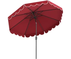 Promotions Lauko skėtis 305x244 cm raudonas poliesterio audinys