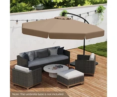 Promotions Lauko skėtis 305x250 cm, riešutmedžio spalvos