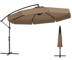 Promotions Lauko skėtis 305x250 cm, riešutmedžio spalvos