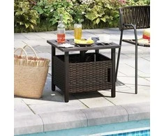 Promotions Lauko šoninis staliukas, 55x55x48 cm, rudas