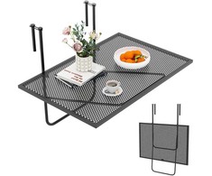 Promotions Lauko sulankstomas kabinamas stalas, 61x50,8x50,8 cm, juodas