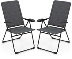 Promotions Lauko sulankstomi kiemo kėdės, 71.1x58.4x101.6 cm, pilkos spalvos