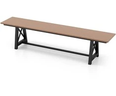 Promotions Lauko suoliukas, 182,9x35,6x40,6 cm, rudos ir juodos spalvos