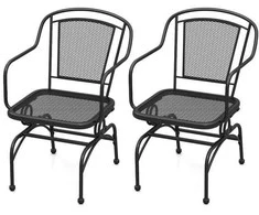 Promotions Lauko supamieji krėslai, komplektas iš 2 vnt., 61x54x85 cm, juodos spalvos