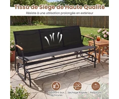 Promotions Lauko supamas suolas 74x115x84 cm Pilka, tikmedžio mediena, audinys, metalas