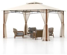 Promotions Lauko terasos pavėsinė, 360x300x290 cm, smėlio spalvos