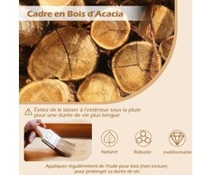 Promotions Lauko valgomojo kėdės 64x59x86 cm natūralios, akacijos mediena