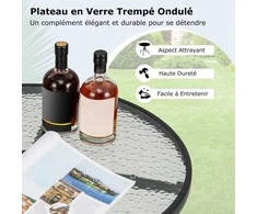 Promotions Lauko valgomojo stalas, 69.9x71.1 cm, juodas