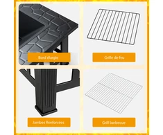 Promotions Lauko židinys 3-in-1 81x81x50 cm juodas