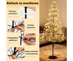 Promotions LED šviesų medis, 150 cm, juodas