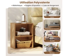 Promotions Lentyna 2-kubių, 3-lygių reguliuojama lentyna 42x29,5x53,5 cm natūrali
