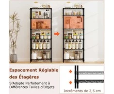 Promotions Lentyna, 59x34x150 cm, Juoda, Metalas
