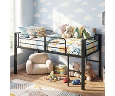 Promotions Loft lovos rėmas 198,5x96x88 cm juodas, metalas