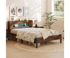 Promotions Lova, 200x140 cm, ruda, su laikymo vieta