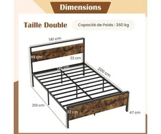 Lova Promotions Lovos rėmas, 141x210x99 cm, Rudas
