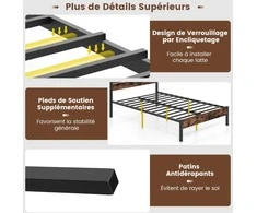 Lova Promotions Lovos rėmas, 142x208x100,5 cm, rudas