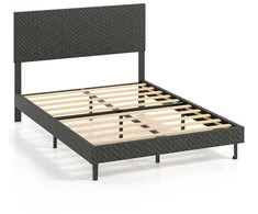 Lova Promotions Lovos rėmas, 207.5x146x95-110 cm, pilka, veliūru aptraukta