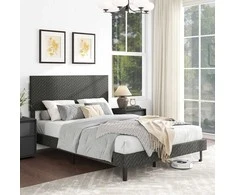 Lova Promotions Lovos rėmas, 207.5x146x95-110 cm, pilka, veliūru aptraukta