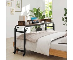 Promotions Stalas lovai, 135,5-206x40x73,5-102,5 cm, Rudas ir Juodas