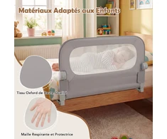 Promotions Lovos turėklas 80x30x60 cm Pilkas Sulankstomas Reguliuojamas