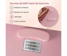Promotions Manikiūro stalas 108x45x77 cm rožinis, elektrinis dulkių surinkėjas