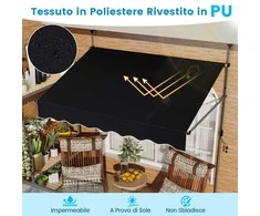 Promotions Ištraukiama markizė, 200x120x210 cm, smėlio spalvos