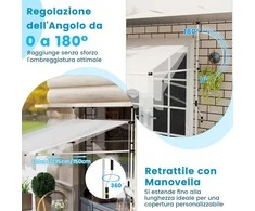 Promotions Ištraukiamas markizės stogelis, 200x120x210 cm, smėlio spalvos