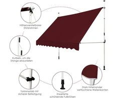 Promotions Markizė, Spaustuvinė markizė, 300x190-300 cm, Raudona