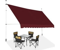 Promotions Ištraukiamas markizė, 350 cm pločio, vyno raudonos spalvos
