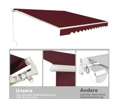 Promotions Ištraukiama markizė, 400x250 cm, Raudona