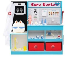 Promotions Medicinos centro žaislų rinkinys, 85x25.4x80 cm, mėlynas, medinis