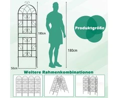 Promotions Sodo grotelių tvorelė, 180x50 cm, juoda