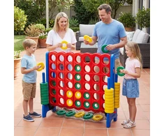 Promotions Milžiniškas 4 eilutėje žaidimo rinkinys 42 dalys 124,5x38x101,6 cm raudona/mėlyna