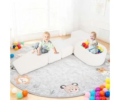 Promotions Minkštų žaidimų rinkinys, 5 dalių laipiojimo ir ropojimo putų blokai, smėlio spalvos, putos