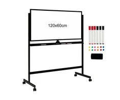 Promotions Mobilus baltas magnetinis dvipusis baltojo lenta, 120x60 cm, juodas