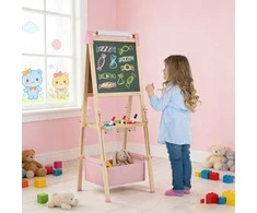 Promotions Molinukas, reguliuojamo aukščio dvipusė magnetinė kreidinė lenta, 44x40x102-126 cm, rožinė