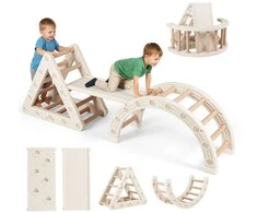Promotions Montessori laipiojimo žaislų rinkinys, 78x42x69 cm, smėlio, kavos, žaidimų rinkinys