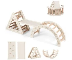 Promotions Montessori laipiojimo žaislų rinkinys, 78x42x69 cm, smėlio, kavos, žaidimų rinkinys