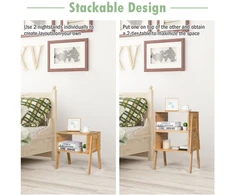Promotions Naktinės spintelės 2 vnt. 43,2x29,2x41,9 cm bambukas