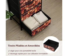 Promotions Naktinis staliukas 40x29x83 cm Rudas Su Saugykla