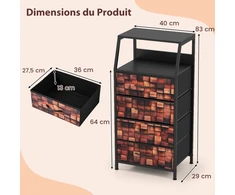 Promotions Naktinis staliukas 40x29x83 cm Rudas Su Saugykla